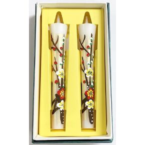 Japanese Candles no,3 Hand Drawn Plum.Made in Japan.Manufacturer Awaji Baikundou in Saudi Arabia