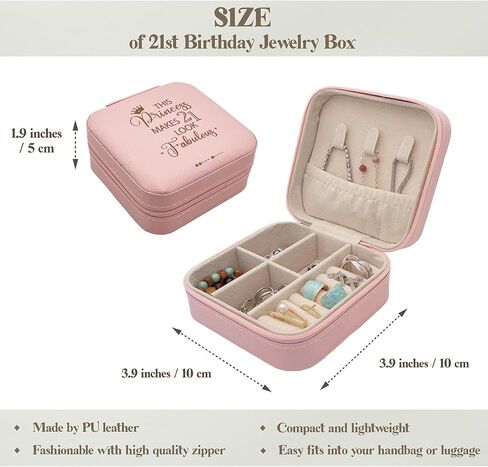 عيد الميلاد الحادي والعشرون للنساء، صندوق تخزين صغير لمجوهرات عيد الميلاد الحادي والعشرين مع زجاجة عطر قابلة لإعادة الملء، هدية للإناث البالغة من العمر 21 عامًا، هدية عيد الميلاد الحادي والعشرون للفتاة، هدية عيد الميلاد الحادي والعشرون، 21 ورائعة، عنصر عي in Kuwait