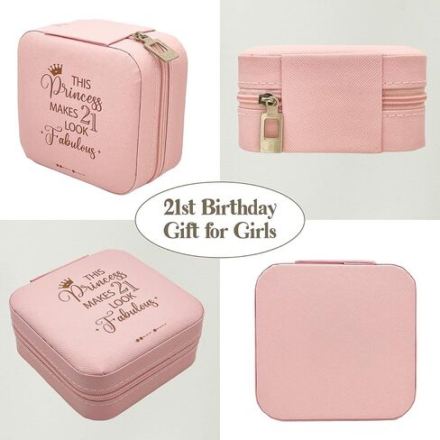 عيد الميلاد الحادي والعشرون للنساء، صندوق تخزين صغير لمجوهرات عيد الميلاد الحادي والعشرين مع زجاجة عطر قابلة لإعادة الملء، هدية للإناث البالغة من العمر 21 عامًا، هدية عيد الميلاد الحادي والعشرون للفتاة، هدية عيد الميلاد الحادي والعشرون، 21 ورائعة، عنصر عي in Kuwait
