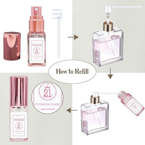عيد الميلاد الحادي والعشرون للنساء، صندوق تخزين صغير لمجوهرات عيد الميلاد الحادي والعشرين مع زجاجة عطر قابلة لإعادة الملء، هدية للإناث البالغة من العمر 21 عامًا، هدية عيد الميلاد الحادي والعشرون للفتاة، هدية عيد الميلاد الحادي والعشرون، 21 ورائعة، عنصر عي in Kuwait