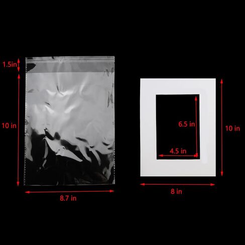 مجموعة من 20 حصيرة صور مقطوعة مسبقًا مقاس 8 × 10 من باستيلا للصور مقاس 5 × 7، مجموعة عرض لوحة حصيرة مسبقة القطع، مع 20 كيسًا بلاستيكيًا شفافًا كريستاليًا، أسود in Saudi Arabia