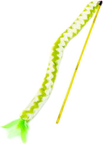 CHIWAVA 4 حزمة 43 بوصة صوت حفيف ملون قطيفة ريشة عصا دعابة للقطط مع النعناع البري in Kuwait