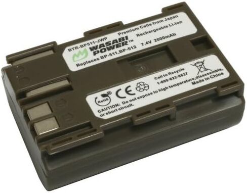 Wasabi Power Battery for Canon BP-511, BP-511A, BP-512, BP-514 in Saudi Arabia