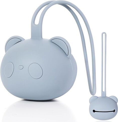 Orzbow عبوتان من حامل اللهاية السيليكون، حافظة لهاية الأطفال الفاخرة لحقيبة الحفاضات وعربة الأطفال وسرير الأطفال، خالية من مادة BPA، غير سامة، سيليكون صالح للطعام، حقيبة تخزين اللهاية من السيليكون للأولاد والبنات (بني) in Kuwait