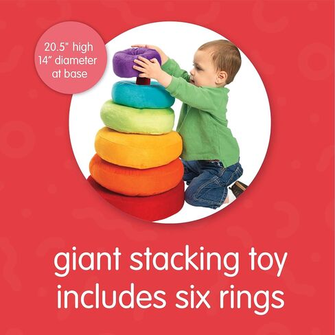 Excellerations Giant Plush Rainbow Stacking Ring for Kids Classroom Game for Children in Saudi Arabia