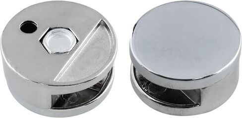 Mutai Mirror Clip 4PCS Frameless Zinc Alloy Mirror Wall Holder Clips Rond Glass Clamp Mirror Wall Hanging Mounting Fixing Kit with Screws and Anchors in Kuwait