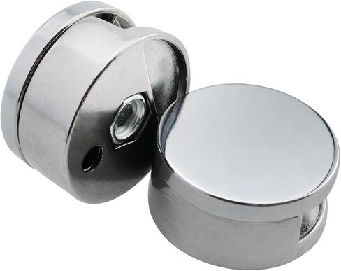 Mutai Mirror Clip 4PCS Frameless Zinc Alloy Mirror Wall Holder Clips Rond Glass Clamp Mirror Wall Hanging Mounting Fixing Kit with Screws and Anchors in Kuwait