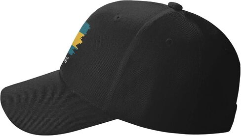 Bahamas Flag Peaked Cap Unisex Trucker Dad Hat Adjustable Casual Sports Sun Hat for Mens Womens Black, Black, One size in Saudi Arabia