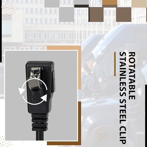 سماعة أذن لاسلكية Retevis داخل الأذن ذات 2 دبوس مع ميكروفون، أنبوب ملفوف، متوافقة مع RT22 RT21 H-777 RT68 RT22S H-777S RT19 راديو ثنائي الاتجاه، سماعة رأس لاسلكية آمنة مع PTT (عبوتان) in Saudi Arabia