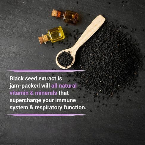 INFINITE AGE Dry Organic Black Seed Oil Extract Capsules - Nigella Sativa Seed Extract Immune Booster, for Optimal Skin, Hair, Memory, Focus, Brain Health & Immunity - Thymoquinone Capsules, 60 Count in Saudi Arabia