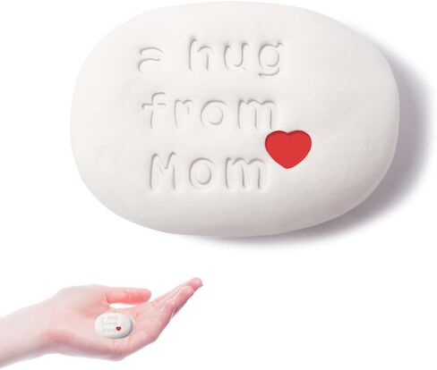 Meliatomia A Hug from mom Handmade Pocket Pubble Letterbox Gift,Inspirational Stones Gift for Daughter & Son,Full of Love & Unique Gifts for Baby in Kuwait