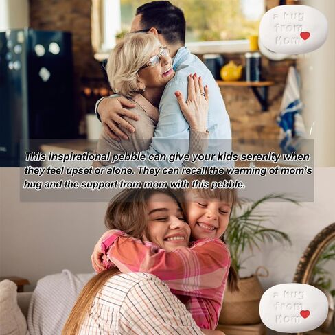 Meliatomia A Hug from mom Handmade Pocket Pubble Letterbox Gift,Inspirational Stones Gift for Daughter & Son,Full of Love & Unique Gifts for Baby in Kuwait