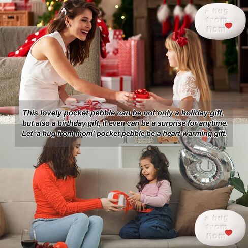 Meliatomia A Hug from mom Handmade Pocket Pubble Letterbox Gift,Inspirational Stones Gift for Daughter & Son,Full of Love & Unique Gifts for Baby in Kuwait