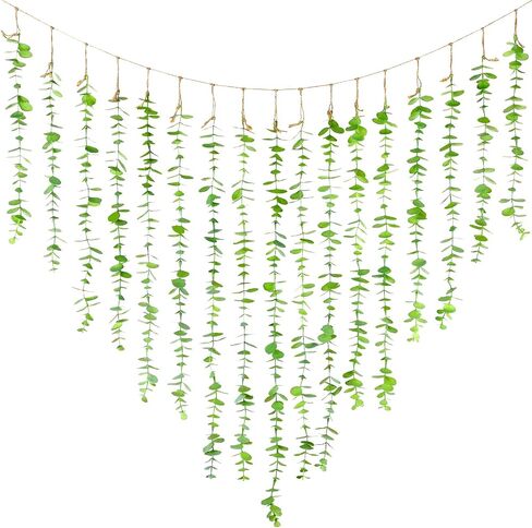 Maitys Eucalyptus Hanging Wall Decor Artificial Boho Decor Fake Eucalyptus Vine Decoration for Bathroom Bedroom Farmhouse Nursery House in Saudi Arabia