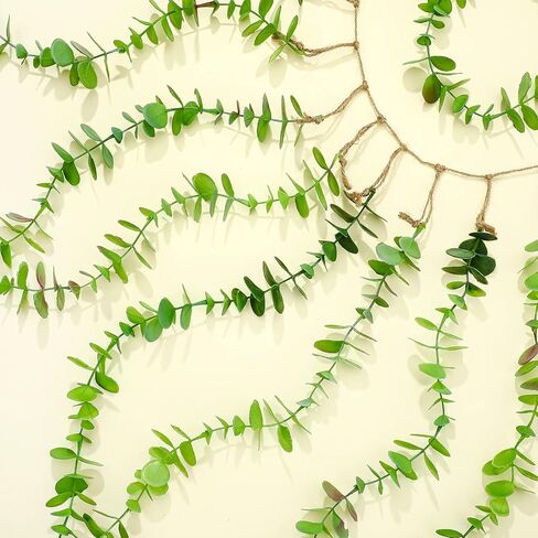 Maitys Eucalyptus Hanging Wall Decor Artificial Boho Decor Fake Eucalyptus Vine Decoration for Bathroom Bedroom Farmhouse Nursery House in Saudi Arabia