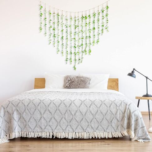 Maitys Eucalyptus Hanging Wall Decor Artificial Boho Decor Fake Eucalyptus Vine Decoration for Bathroom Bedroom Farmhouse Nursery House in Saudi Arabia