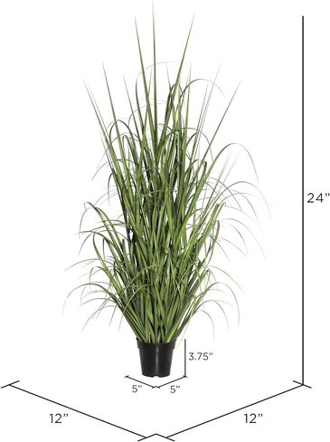 Vickerman Everyday 60" Artificial Potted Green Ryegrass with Black Plastic Pot - Faux Grass Plant Decor - Home Or Office Indoor Greenery Accent - Maintenance Free in Saudi Arabia