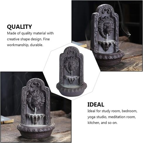 مبخرة من السيراميك من روسينيس وبخاخر الشلال وحوامل البخور المتدفق الخلفي والبخور على شكل أسد لتزيين المنزل والمكتب in Kuwait