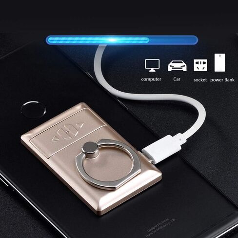 ولاعة كهربائية بدون لهب قابلة لاعادة الشحن بمنفذ USB من بيركوس 2 في 1 (اسود) in Saudi Arabia