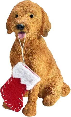 Sandicast Goldendoodle مع زخرفة عيد الميلاد الجورب in Kuwait