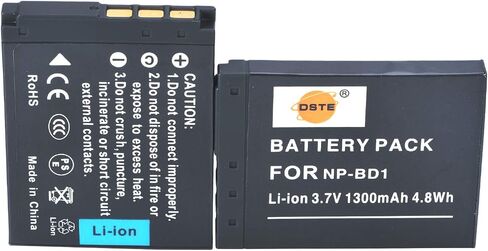 استبدال DSTE لبطارية 2X NP-BD1 + شاحن بطارية مزدوج سريع مع كابل Micro USB متوافق مع كاميرا Sony Cyber-Shot DSC-G3 DSC-T2 T70 T75 T77 T90 T200 T300 T900 TX1 مثل كاميرا NPBD1 NP-FD1 in Saudi Arabia