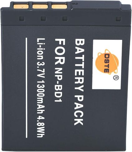 استبدال DSTE لبطارية 2X NP-BD1 + شاحن بطارية مزدوج سريع مع كابل Micro USB متوافق مع كاميرا Sony Cyber-Shot DSC-G3 DSC-T2 T70 T75 T77 T90 T200 T300 T900 TX1 مثل كاميرا NPBD1 NP-FD1 in Saudi Arabia