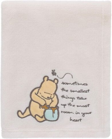 Disney Winnie The Pooh Classic Pooh Ivory, Blue, Sage, Tan Storybook 6 Piece Nursery Crib Bedding Set - Comforter, 2 Fitted Crib Sheets, Dust Ruffle, Baby Blanket, Changing Pad Cover in Saudi Arabia