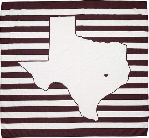 TWIG & BALE College Station Texas A&M Baby Blanket Organic Cotton Muslin Swaddle Blanket - 47" x 43" - Fans of Texas A&M Baby Gift for Boys Girls Newborn Receiving Blankets in Kuwait