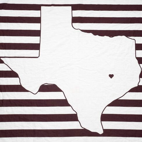 TWIG & BALE College Station Texas A&M Baby Blanket Organic Cotton Muslin Swaddle Blanket - 47" x 43" - Fans of Texas A&M Baby Gift for Boys Girls Newborn Receiving Blankets in Kuwait