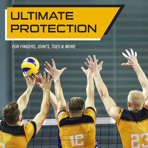 شريط أصابع رياضي من Nextrino - 3 لفات، خالي من اللاتكس، مقاوم للعرق للرياضة - أبيض in Kuwait