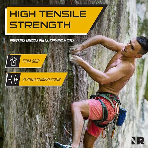 شريط أصابع رياضي من Nextrino - 3 لفات، خالي من اللاتكس، مقاوم للعرق للرياضة - أبيض in Kuwait