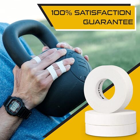 شريط أصابع رياضي من Nextrino - 3 لفات، خالي من اللاتكس، مقاوم للعرق للرياضة - أبيض in Kuwait