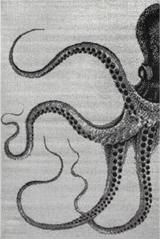 nuLOOM Adrienne Octopus Accent Rug, 3x5, Grey in Saudi Arabia