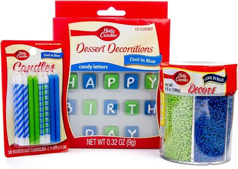 شموع عيد الميلاد الرائعة باللون الأزرق من بيتي كروكر، 16 قطعة (عبوة من قطعة واحدة) in Kuwait