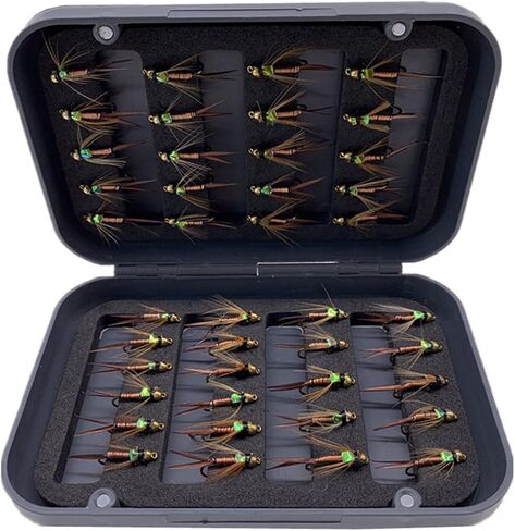 24Pcs Fly Fishing Flies Trout Lures Fishing Tackle Fly Fishing Flies with Boxed Trout Bass Artificial Fish Bait in Saudi Arabia