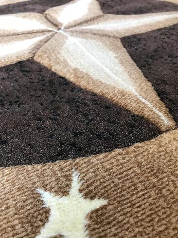 سجادة منطقة ماسادا راجز سكينز تكساس لون ستار رانر بلون الشوكولاتة البني والأسود والبيج تصميم سكينز 78 (2 قدم × 7 أقدام) in Kuwait