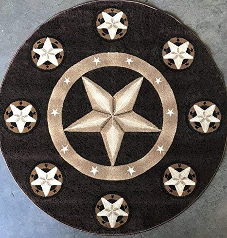 سجادة منطقة ماسادا راجز سكينز تكساس لون ستار رانر بلون الشوكولاتة البني والأسود والبيج تصميم سكينز 78 (2 قدم × 7 أقدام) in Kuwait