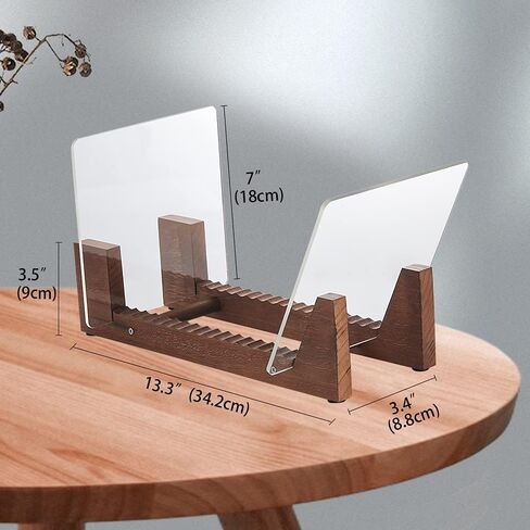حامل تخزين سجل الفينيل الخشبي من Artliving - حامل سجلات IP من الفينيل - حامل عرض منظم تخزين الألبوم يحمل ما يصل إلى 50 ألبومًا | أقراص DVD | أقراص مضغوطة - بني in Kuwait