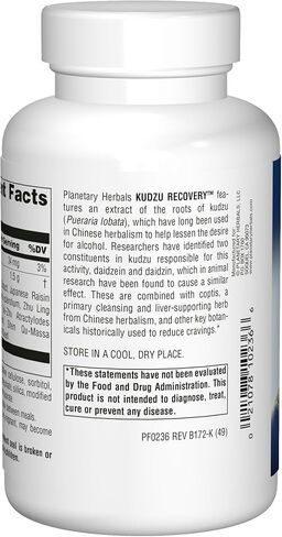 Planetary Herbals Kudzu Recovery 750 mg Anti-Alcohol and Liver Support - 120 Tablet in Kuwait