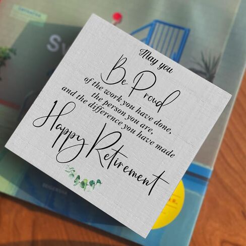 ENGVZ Country Retirement Artwork Wood Box Sign Rustic Farmhouse Style May You Be Proud of the Work Wood Block Plaque 5 X 5 Inches Home Office Desk Sign Decor for Presents in Kuwait