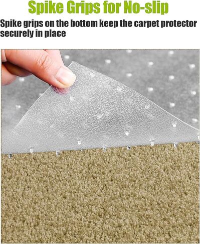 Helidrago Plastic Carpet Protector for Pets, Cat Carpet Scratch Stopper for Doorway, Clear Anti Scratch Protector Mat Under Door 15" x 42" in Kuwait