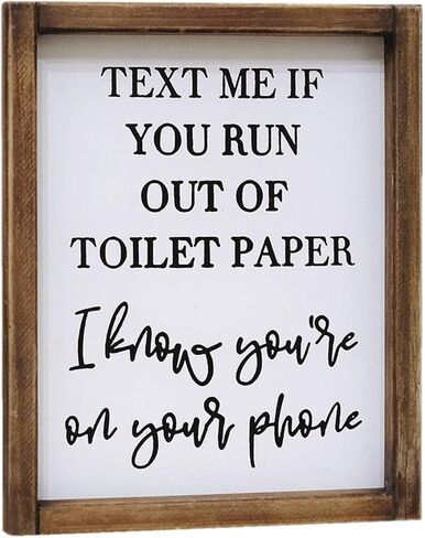لافندر، إلهام، لافتات حمام مضحكة، ديكور منزل المزرعة نصف حمام ديكور جداري-هدايا هووسورمينغ - علامات نصف حمام مع اقتباس مضحك نص لي إذا كنت رن من TP، أنا أعرف أنك في هاتفك. in Kuwait