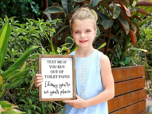 لافندر، إلهام، لافتات حمام مضحكة، ديكور منزل المزرعة نصف حمام ديكور جداري-هدايا هووسورمينغ - علامات نصف حمام مع اقتباس مضحك نص لي إذا كنت رن من TP، أنا أعرف أنك في هاتفك. in Kuwait