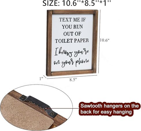 لافندر، إلهام، لافتات حمام مضحكة، ديكور منزل المزرعة نصف حمام ديكور جداري-هدايا هووسورمينغ - علامات نصف حمام مع اقتباس مضحك نص لي إذا كنت رن من TP، أنا أعرف أنك في هاتفك. in Kuwait