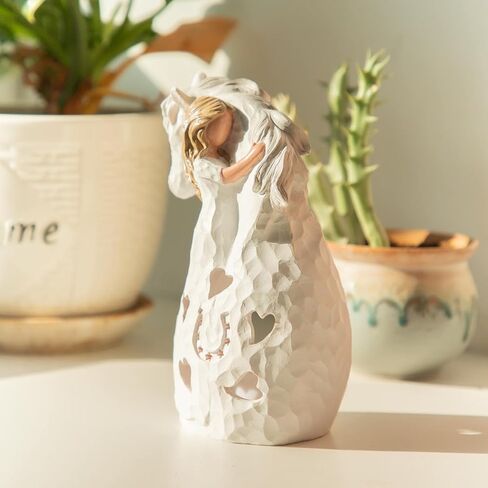 HADM Horse Gifts for Girls Women Horse Statues Candle Holder Girl Embrace Horse Hand-Painted Figurine Decor Gifts for Horse Lover,Cowgirl,Horse Loss Remembrance Gifts, Birthday in Kuwait