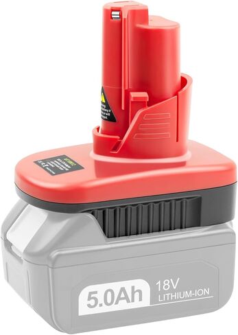 ADVTRONICS Battery Adapter for Milwaukee 12V M12, for Makita 18V Lithium Battery BL1850 BL1850B BL1860B BL1830 BL1815 LXT400 Convert to for Milwaukee 12V M12 Battery in Kuwait