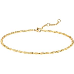 MTMY Gold Anklets for Women 14K Gold Plated Tiny Bead Anklet Green Rose Colorful Cubic Zirconia Tassel Foot Chain Dainty Adjustable Cute Anklets Summer Beach Boho Anklets Jewelry Gift for women