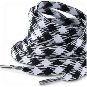 Stepace 2 Pairs Fashionable Double Layer 5/16" Flat Colored Shoe laces for Sneakers