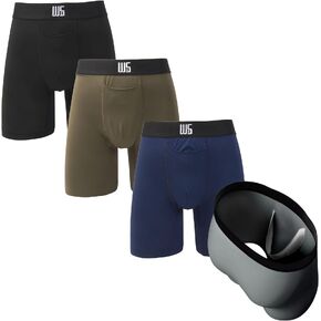 Warriors & Scholars | 8" Inseam Boxer Briefs With Pouch |Chafe Safe Pouch | Mens boxer briefs | Boxer briefs for men pack