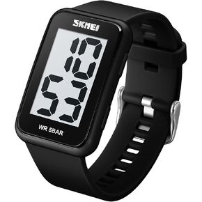 Gosasa Square Men's Women's Digital Watch Big Numbers Dial Waterproof LED Watches for Student Teens in Kuwait